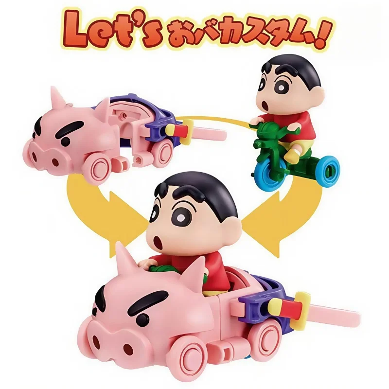 Crayon Shin-chan Dolls Mini Figurines Cute Desktop Decoration Cycling Series Anime Cartoon Pvc Model Boys and Girls Holiday Gift