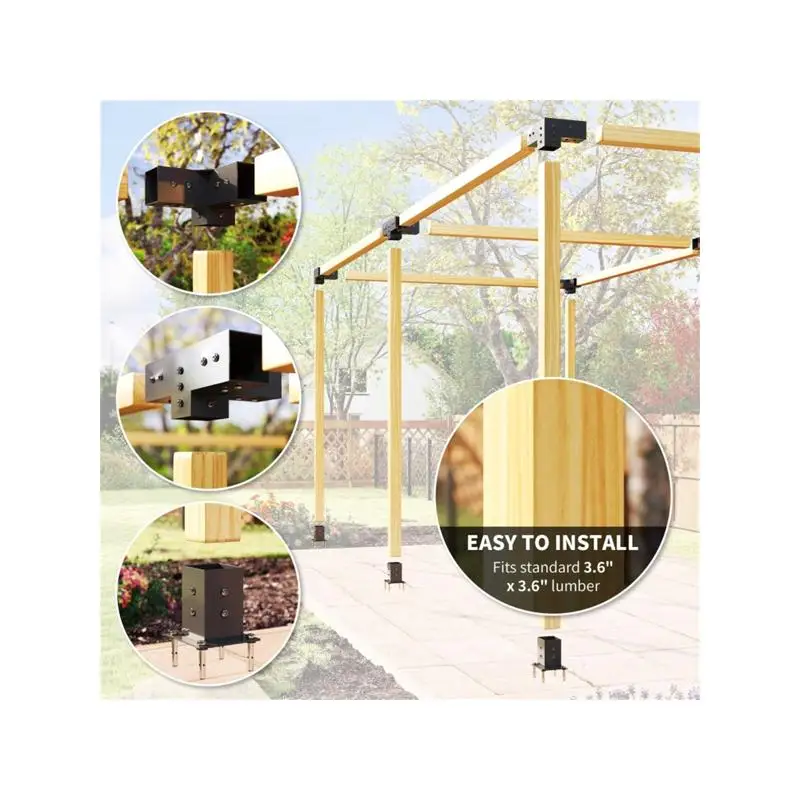 إطار مظلة محمول للظل الخارجي، نظام دعم خيمة الحماية من الأشعة فوق البنفسجية، سهل التجميع وتصميم خفيف الوزن للتخييم #5