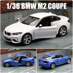 1/36 BMW M2 Sedan Toy Car For Children RMZ City Diecast Vehicle Miniature Model Pull Back Doors Openable Collection Gift For Kid