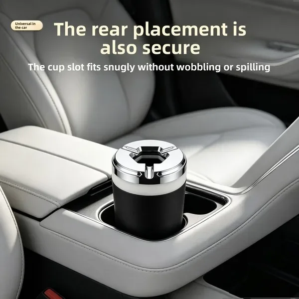 New Car Mechanical Rotating Ashtray with Lid Ash Tray for Smoking Creative with Cover Accessories Home for Household And Car Use