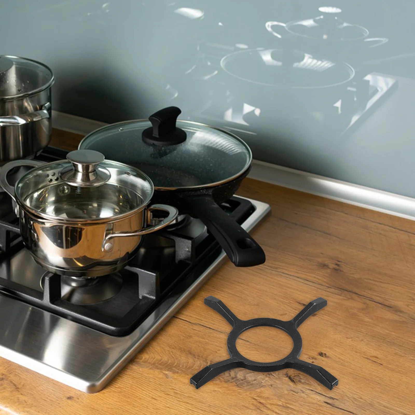 

Anti-Slip Iron Gas Stove Rack Heavy Duty Durable Wok Support Stove Pot Holder Kitchen Accessory Iron Rack for Pot