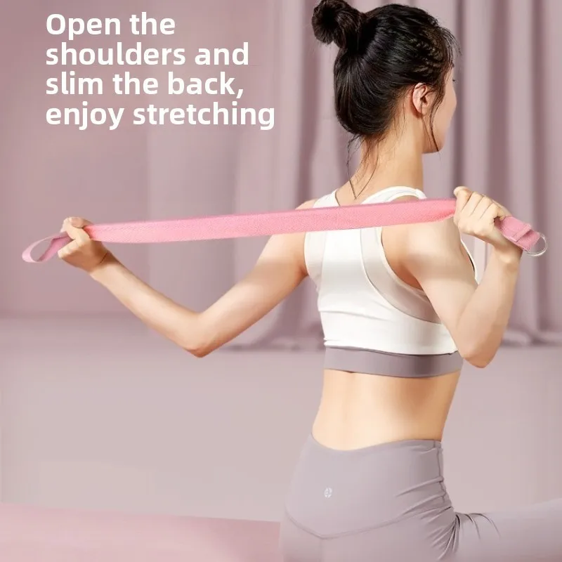

Yoga Strap Cotton Exercise Yoga Belt Adjustable Woven Stretch D-Ring Buckle Fitness Stretching Bands Pilates Rope