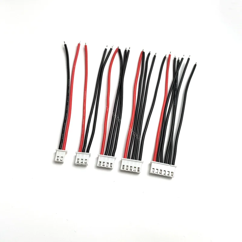 5pcs/Lot 1S 2S 3S 4S 5S 6S Lipo Battery Balance Charger Cable IMAX B6 Connector Plug Wire 3239 22Awg 100mm Silicone Wire