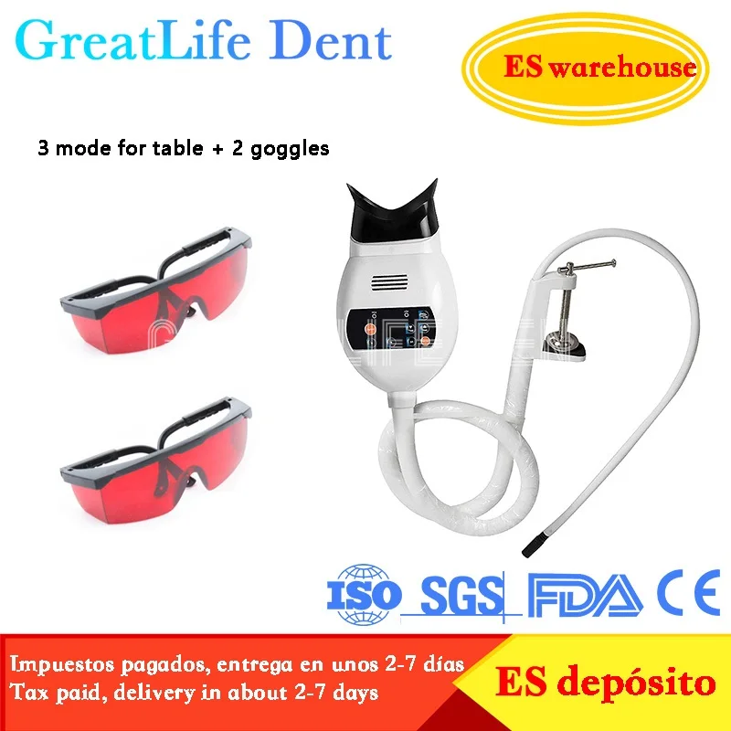 GreatLife Dent 46w 14Leds White Machine Bleaching Teeth Whitening Bleach Cold Light Lamp Professional for Fixing on Dental Chair