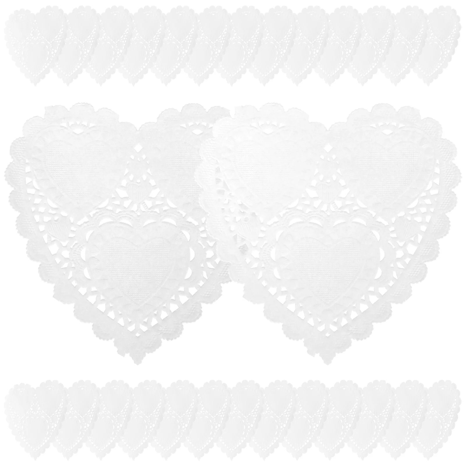 

300 Pcs Dessert Food Doilies Decor Dollies for Plates Tables Paper Wedding White Cake