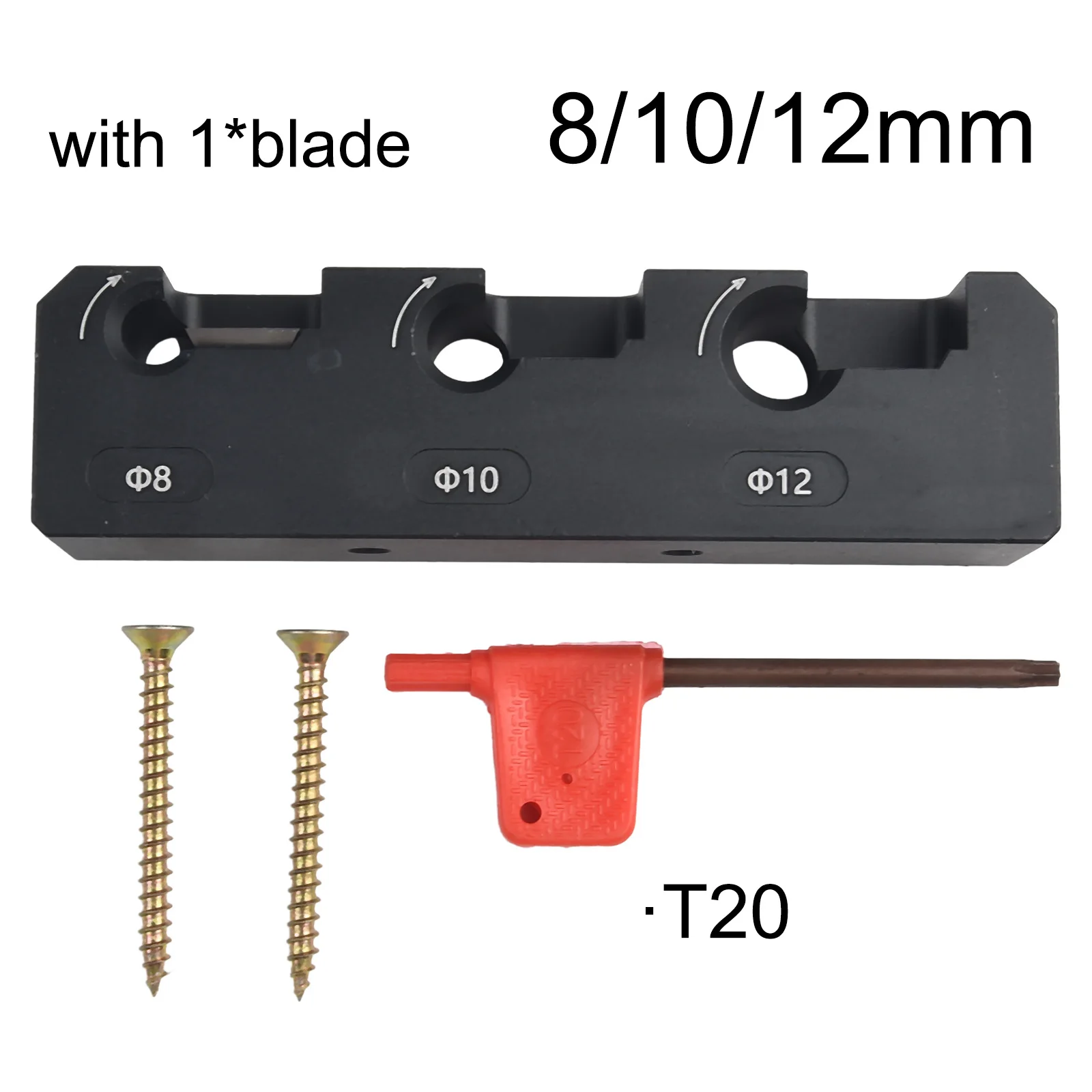 None Electric Drills Dowel Maker Jig Tools 10mm+12mm+14mm 13*2.5*3.5cm 14mm+16mm+18mm Aluminum Alloy Carbide Blade