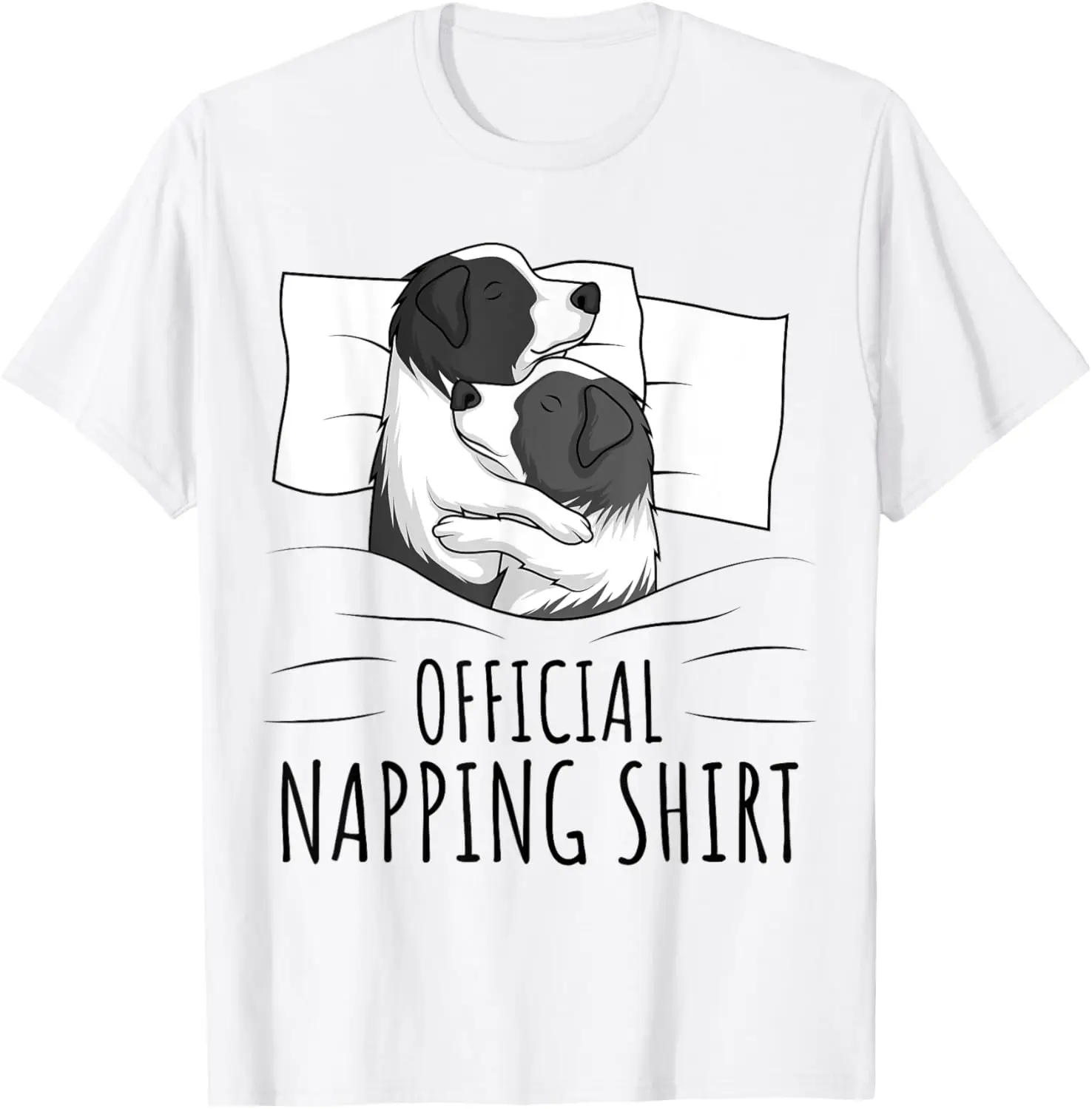 

Sleeping Border Collie Pyjamas Official Napping T-Shirt