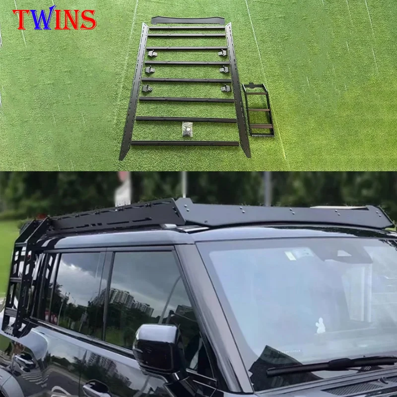 Roof Luggage Frame Aluminum Alloy Material Module Platform Side Ladder Fit for JETOUR Traveler T2 2023-2024 Car Exterior Parts