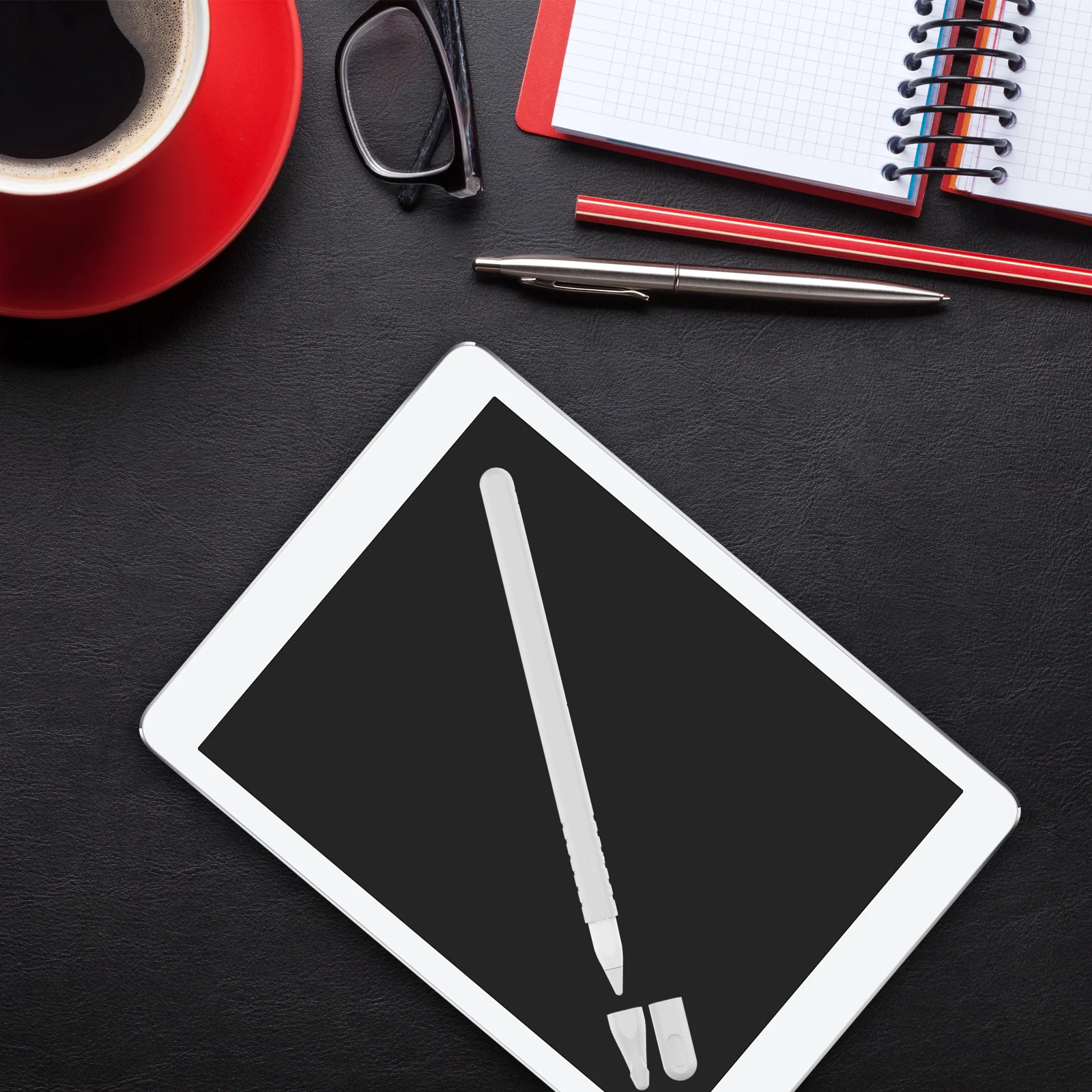 2 مجموعة قطعة غطاء قلم سيليكون لقلم الرصاص 2 قلم رصاص واقي كم قلم رصاص 2 حامي القلم الجسم كم اللوحي ملحق #3