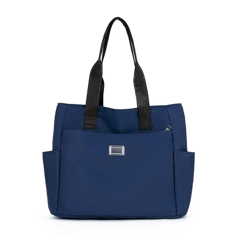 Neue, stilvolle, schlichte Umhängetasche in Unifarben für Damen, Nylon-Schultertasche, modische Handtasche mit großem Fassungsvermögen, Oxford-Handtasche. – Detail 7