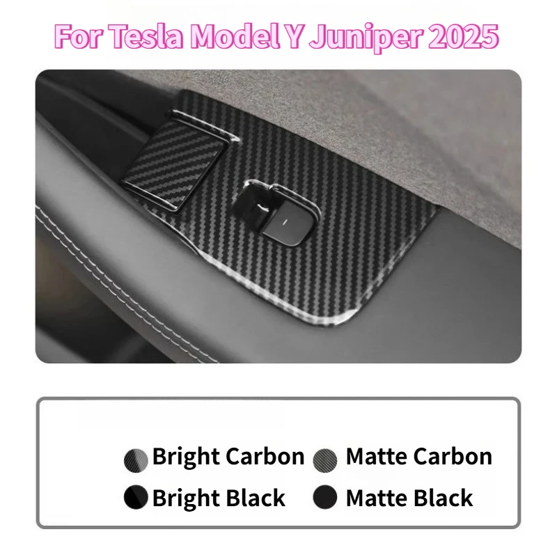 

For Tesla Model Y Juniper 2025 Window Lifter Switch Buttons Door Open Handle Lifting Panel Cover Sticker Interior Accessories