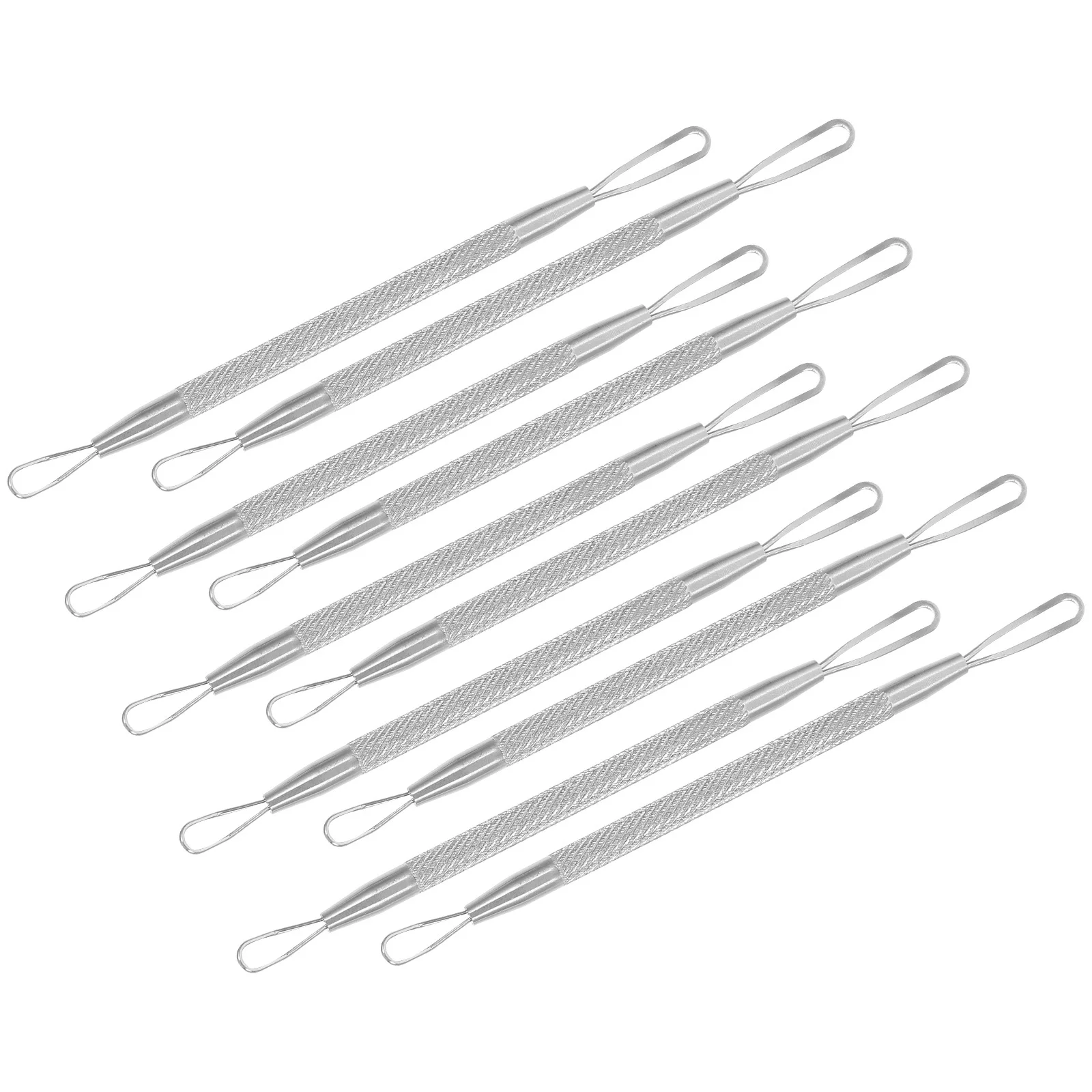 Extracteurs de comédons en acier inoxydable de haute qualité, pour le nettoyage des pores, outils de beauté à Double tête, 7 pièces