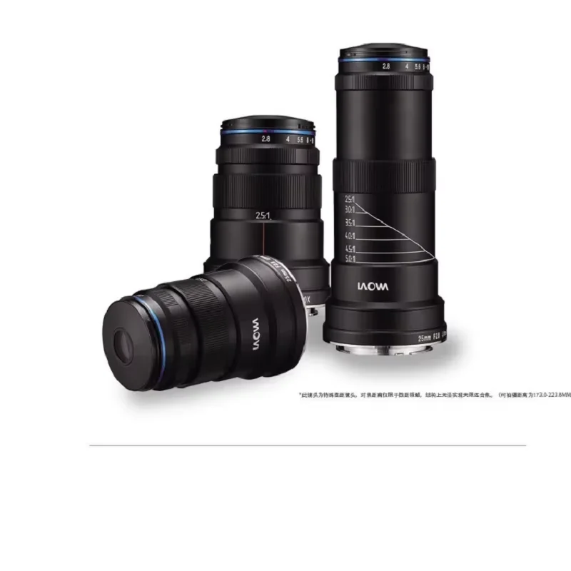 مجموعة عدسات Venus Optics Laowa 25 مم f/2.8 بتركيز يدوي كامل الإطار طقم عدسات ماكرو فائق لكاميرات Canon EF Nikon F Pentax K