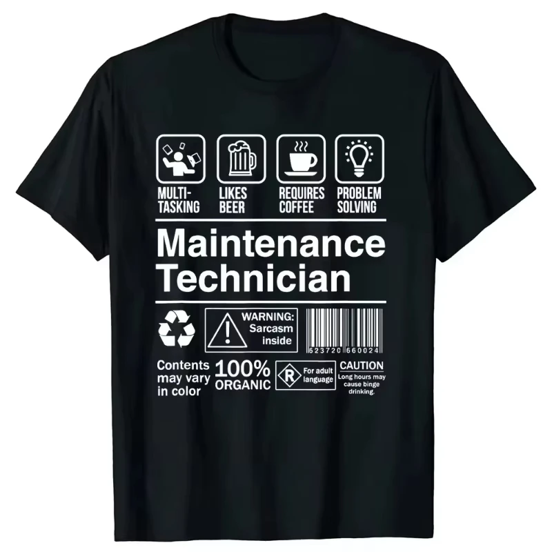 Maintenance Worker Gifts T-Shirts Men Women's Plus Size O-Neck Daily Casual Oversized Streetwear Harajuku Unisex Tees Streetwear