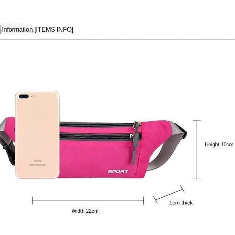 Multifunction Man Waist Bag Nylon Chest Pack for Women Running Belt Sports Bag Moblie Phone Bags Pouch Pocket Travel Chest Bag