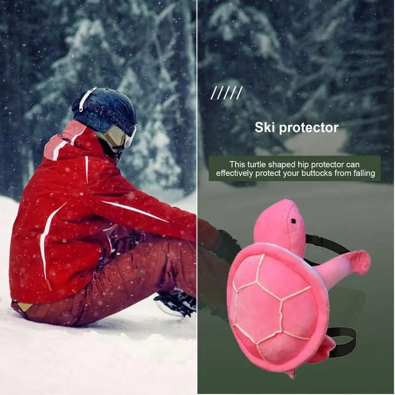 Ski Protector Turtle Soft Hip Butt Pad Snowboard Knee Pads Anti-Fall Turtle Tortoise Cushion For Skating Snowboarding Turtle Hip