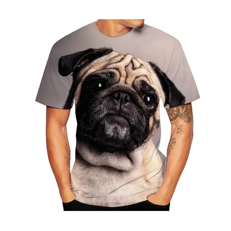 Funny Animal Dog 3D Printed T-Shirts Men Women Casual Fashion Streetwear Oversized Short Sleeve T Shirt Kids Tees Tops Clothing