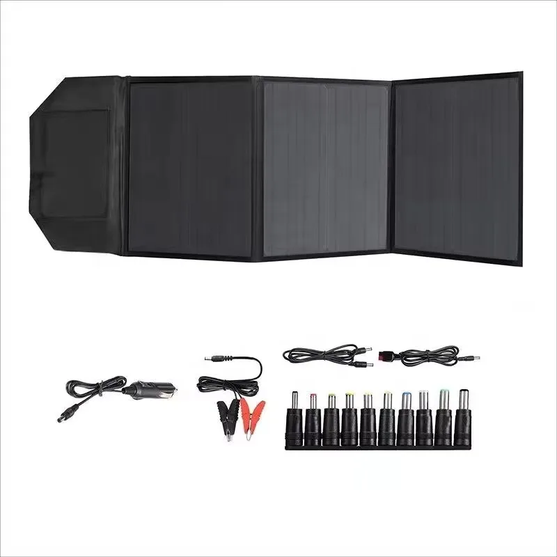 Portable Solar Charger Single Crystal Sunpower 28W 40W 60W 80W 100W 120W 200W Fast Charge Smartphone Laptop Solar Panel