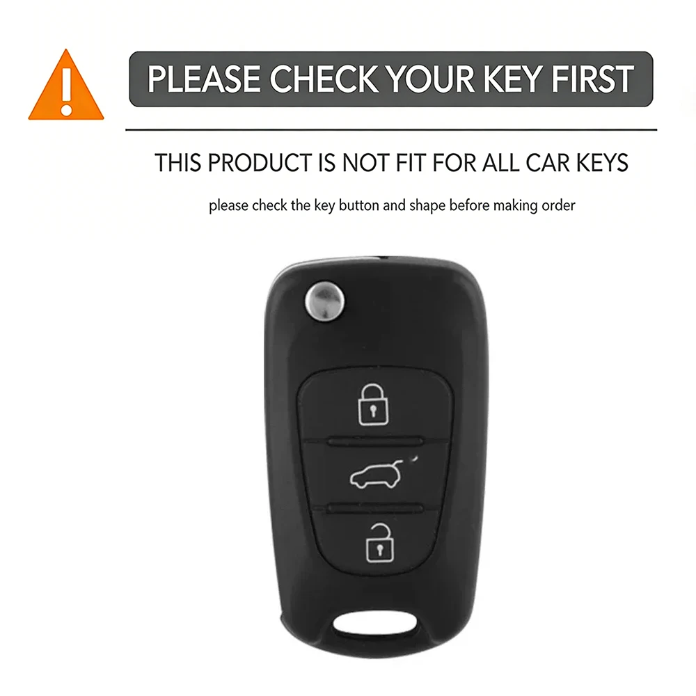 Premium Silicone Car Keychain Fob Strap for Kia Cerato Ceed Rio3 Sportage Picanto Soul Sorento Carens Anti Lost Key Ring Holder