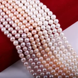 Natural Freshwater Non Nuclear Pearls Isolation Near-Round Shaped Beads for Jewelry Making DIY Bracelet Necklace Accessories