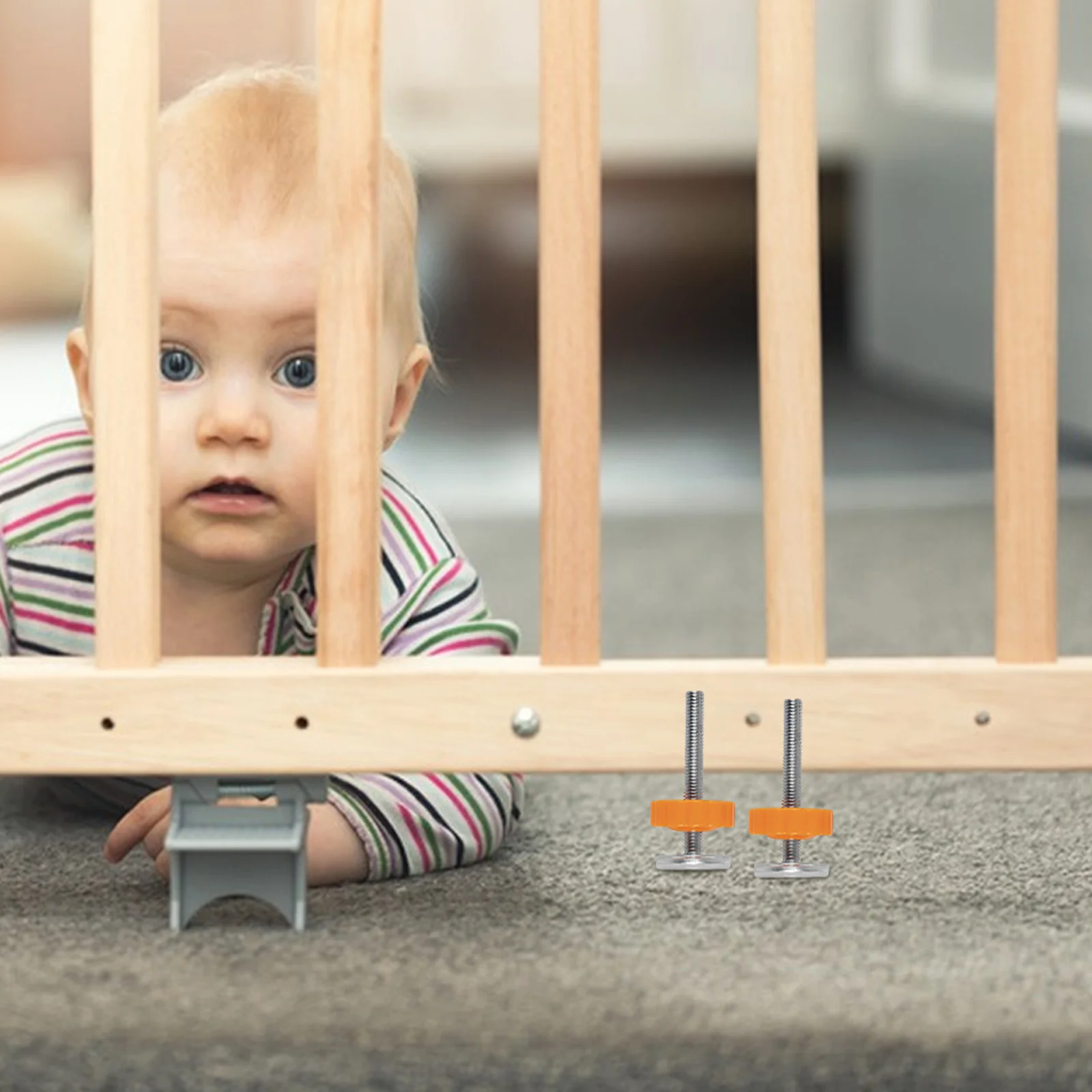 

2pcs M10 Threaded Spindle Rods For Pressure Mounted Baby Gates Heavy Duty Replacement Kit Adjustable Extender No Drill