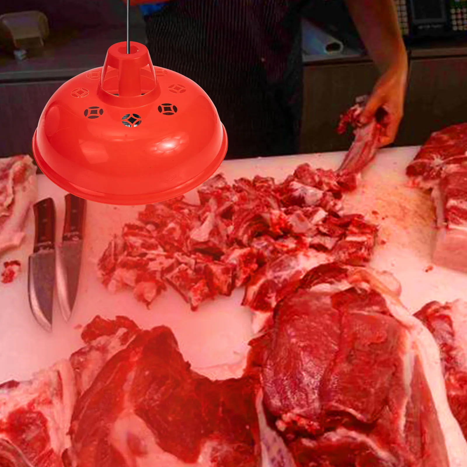 

Red Lampshade Small Kitchen Light Fixture Replacement Cover Bright Color Durable Plastic Desk Lamp Shades Hollow Design Easy