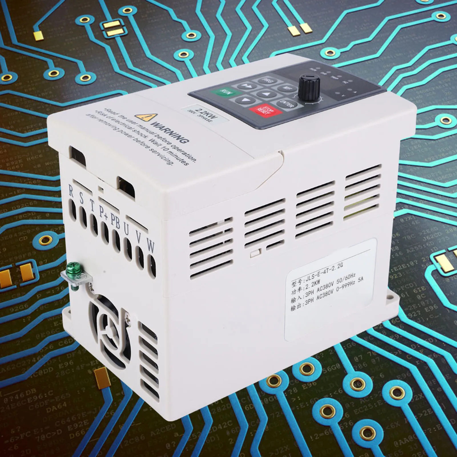 380V 2.2KW VFD Variable Frequency Drive Inverter for Motor Speed Control 3-Phase Input Output