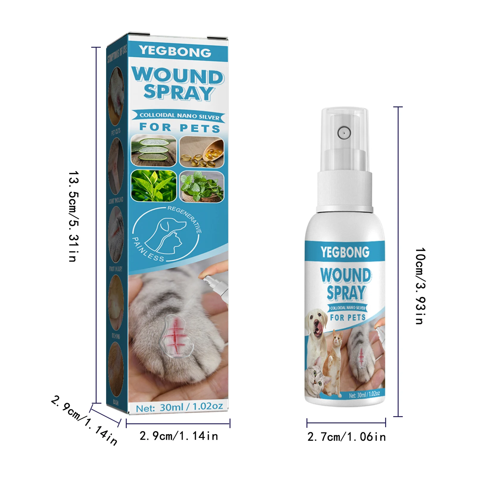 30ml Pets Anti-Itch And Itch Relief Dogs Cat Skin Healthy Care Spray Skin Care Treat Products For Itchy And Sensitive Skin images - 6