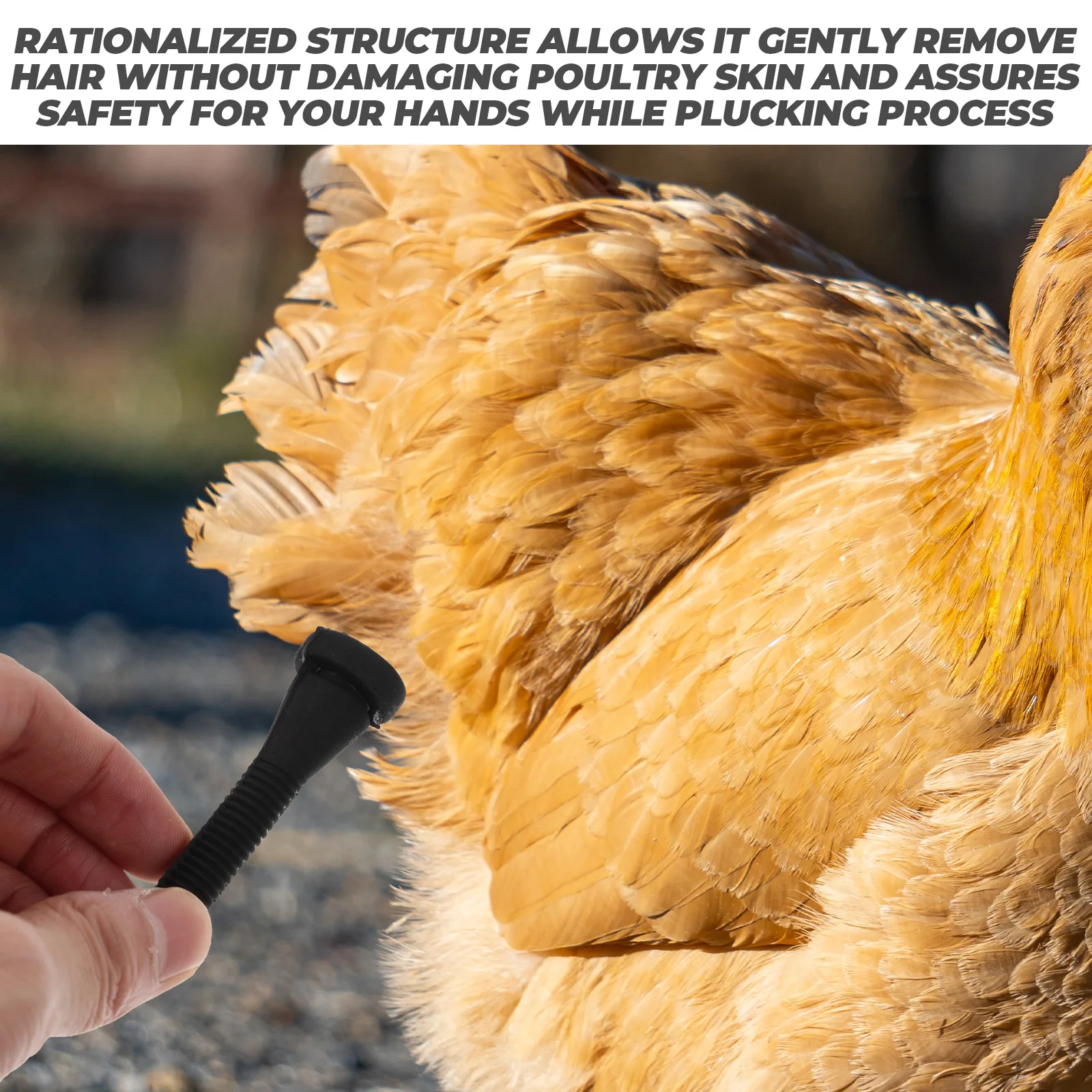

10pcs Poultry Plucking Fingers Hair Removal Sticks Chicken Duck Goose Black Rubber Yellow Cow Tendon Easy Safe