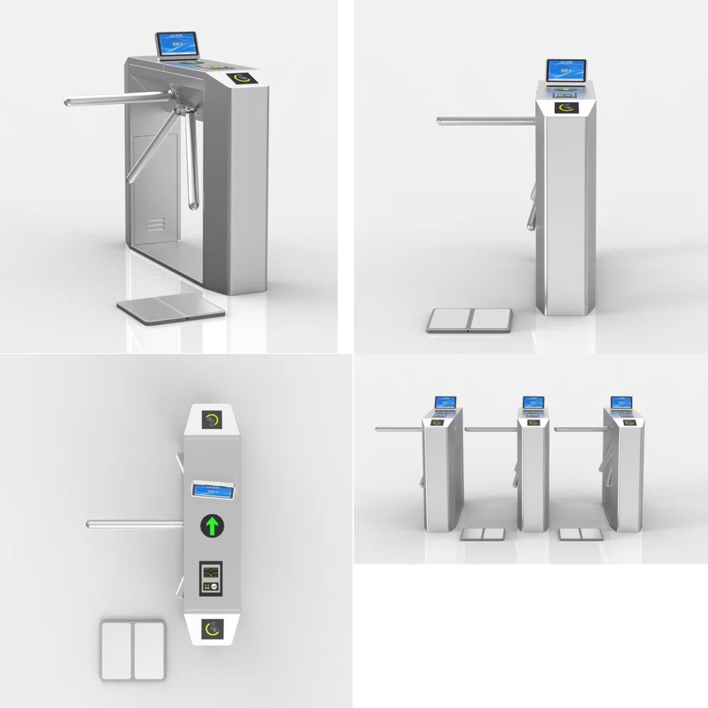 Automatic Stainless Steel ESD Tester Tripod Turnstile with Touch Screen Motion Detection for Static-Sensitive Areas Factory