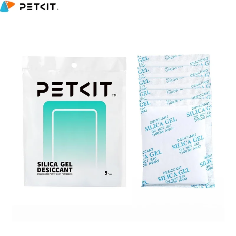 PETKIT Conservador de esecante reemplazado Agente a prueba de humedad para comederos inteligentes -5 paquetes de cuentas de gel de sílice transparente
