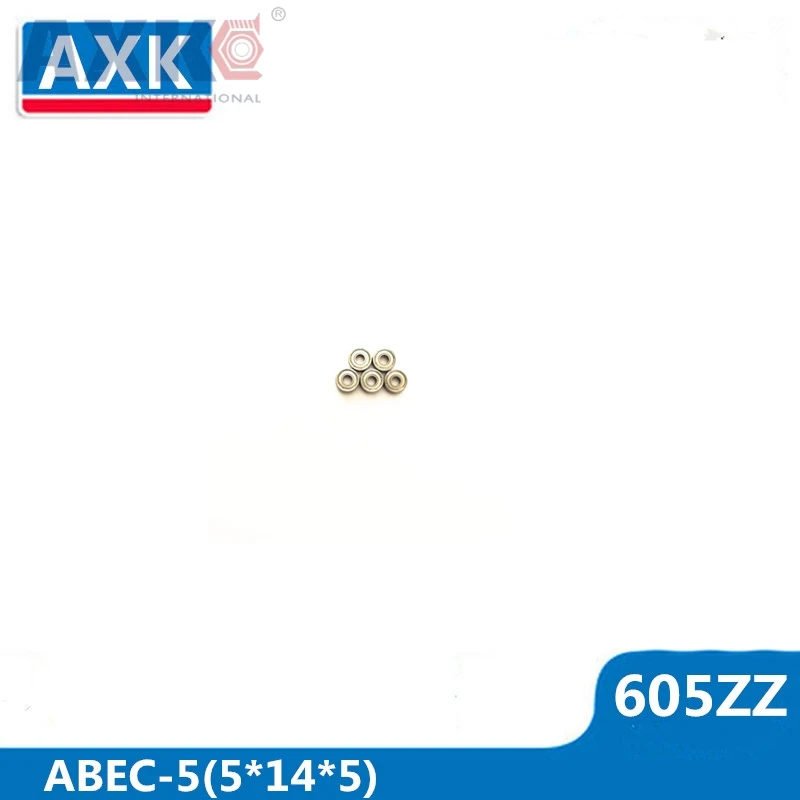 

AXK 605ZZ ABEC-5 (100PCS) 5x14x5MM Miniature Ball Bearings 605ZZ EMQ Z3V3