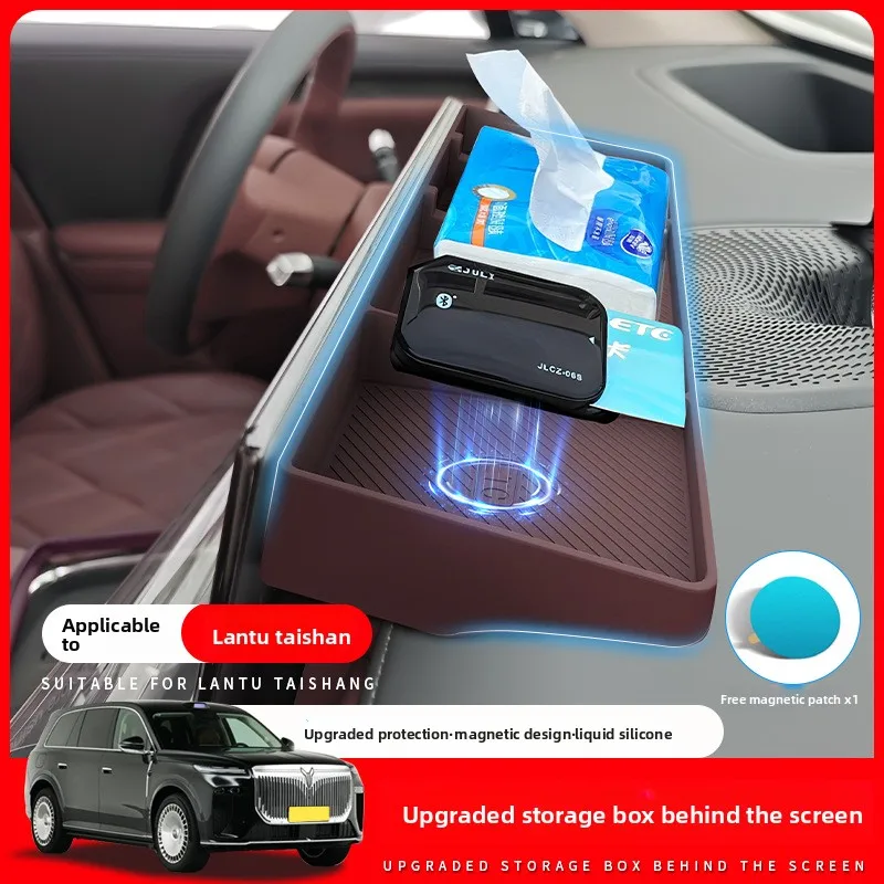 Almohadilla de Silicona para la Pantalla de Control Central del VOYA Taishan, Caja de Almacenamiento Trasera, Soporte para Teléfono, Organizador Interior para Auto