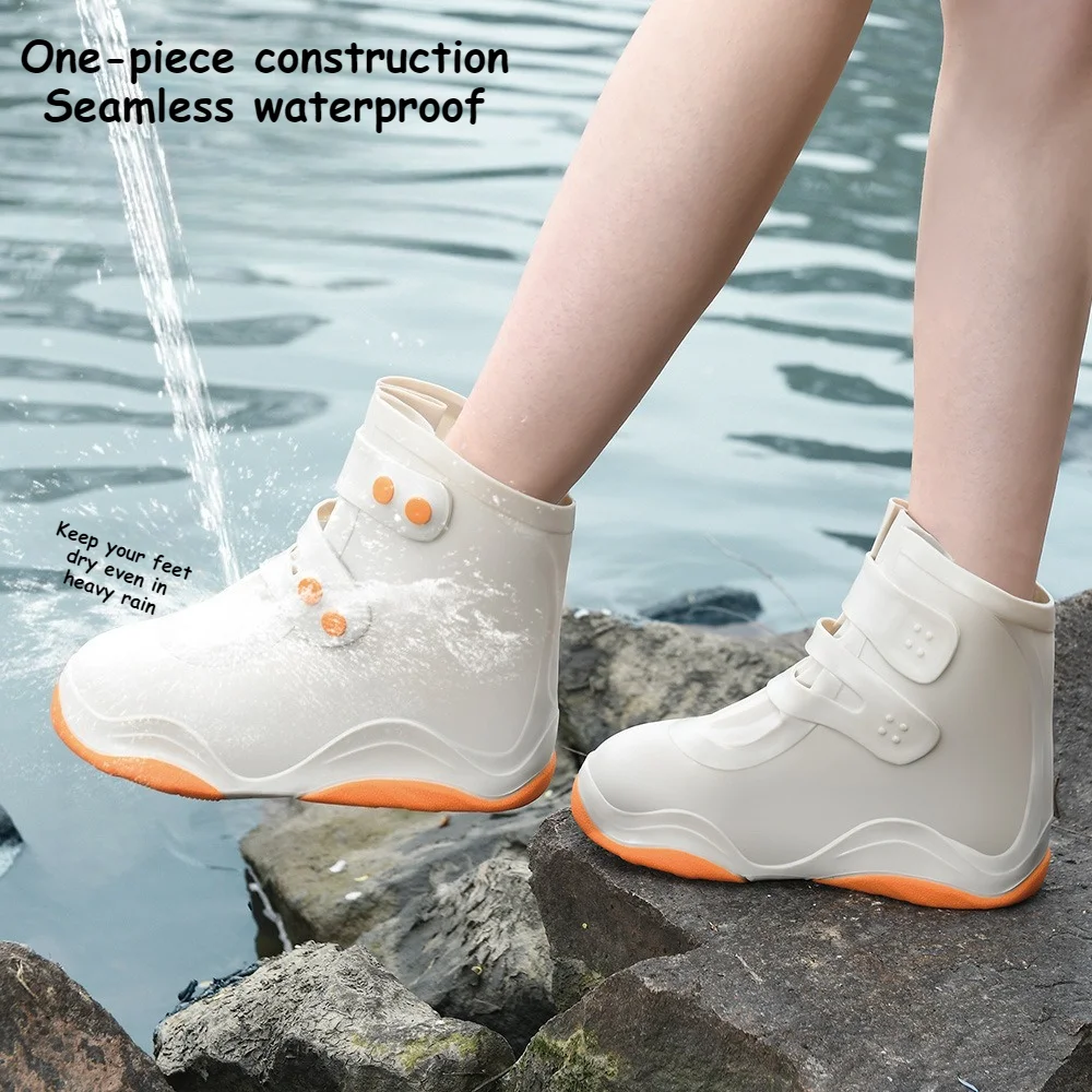

Waterproof Rain Shoe Covers Anti-Slip Silicone Booties for Men Women for Hiking, Cycling Daily Use Construction Easy To Clean