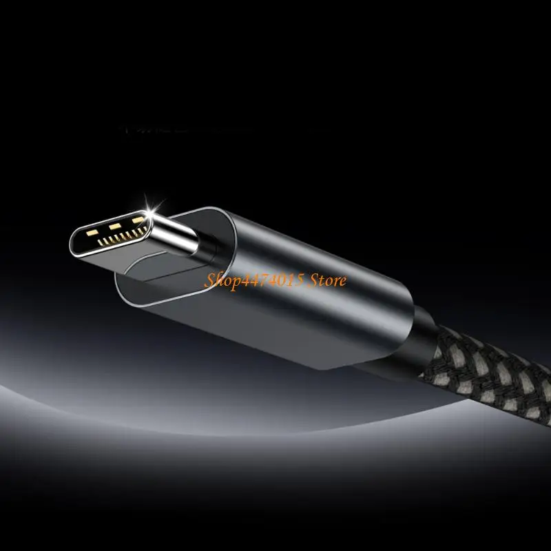 K1AA 2 In 1 USB C 빠른 충전 케이블 100W 노트북 용을위한 이중 포트 전원 전달 코드 Nylons Braids