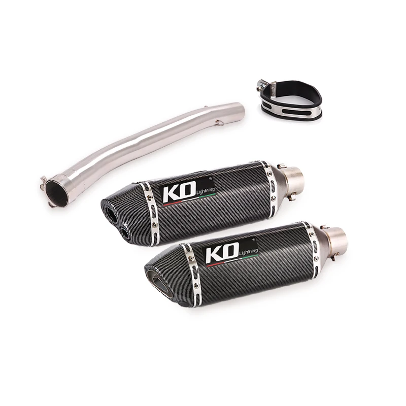 

For Honda CBR600 F4i 2001-2007 Slip On Motorcycle Exhaust System 51mm Muffler Tail Pipe Escape Tip Mid Connect Link DB Killer