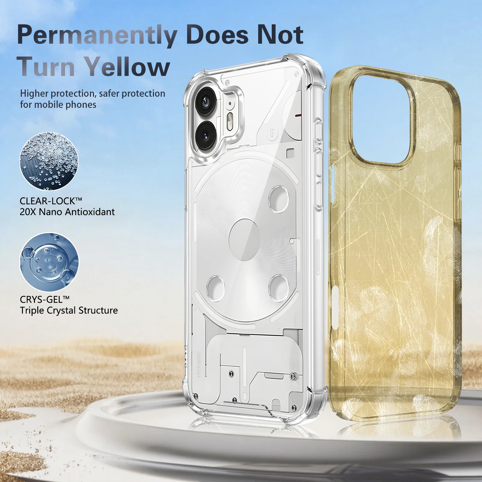 لا شيء الهاتف واحد A063 حالة وسادة هوائية للصدمات السيليكون الوفير واضح وسادة هوائية الغطاء الخلفي جراب هاتف صلب ل لا شيء الهاتف 1 5 جرام