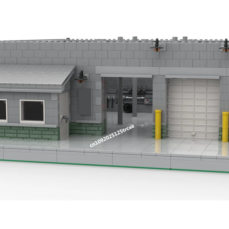 새로운 5306개 조각 도시 핫 스트리트 뷰 모듈러 레일사이드 머신 샵 모델 블록 DIY 창의적 아이디어 키드토이 생일 선물