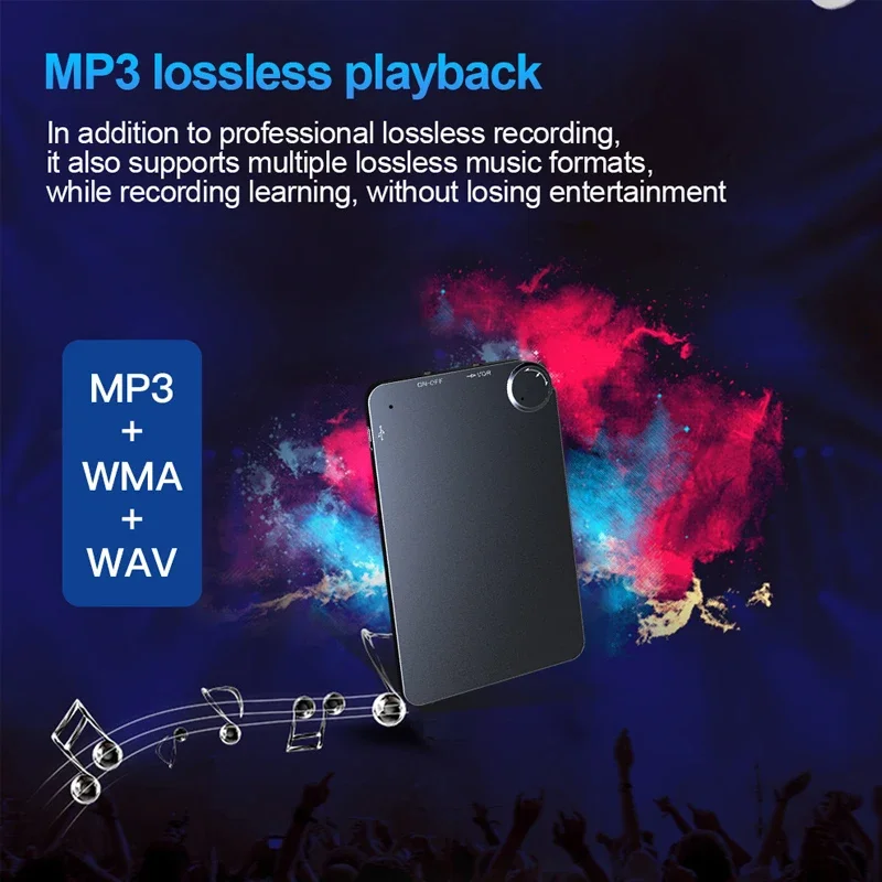 Ultra-Thin Card Portable Digtal Voice Recorder Intelligent Noise Reduction USB Flash Drive Dictaphone Sound Record MP3 Playe