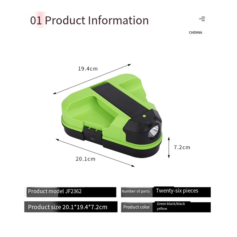

ABYP Magnetic Screwdriver Set, 26-In-1 Portable Carbon Steel Screwdriver Set Repair Tool Kit With Led Light