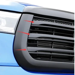 For Great Wall Cannon GWM Poer Ute 2021 2022 Black Front Bumper Grille Cover Car Front Mesh Grille Head Bumper Cover Trim