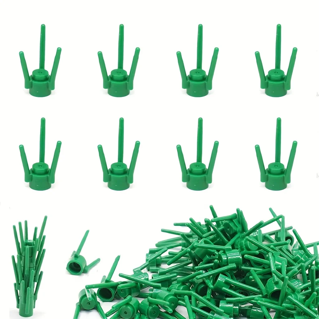 50 stücke MOC Teile 3741 Pflanze Blume Stiel Halter Bausteine Straße Pflanzen Blumen Dekoration Zusammengebaute Ziegel Spielzeug für Geschenke