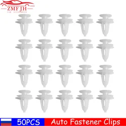 50pcs Auto Bumper Fender Fastener Retainer Clips 8mm Hole Car Fixed Rivet Retainer Plastic Rivets Fastener Push Clips
