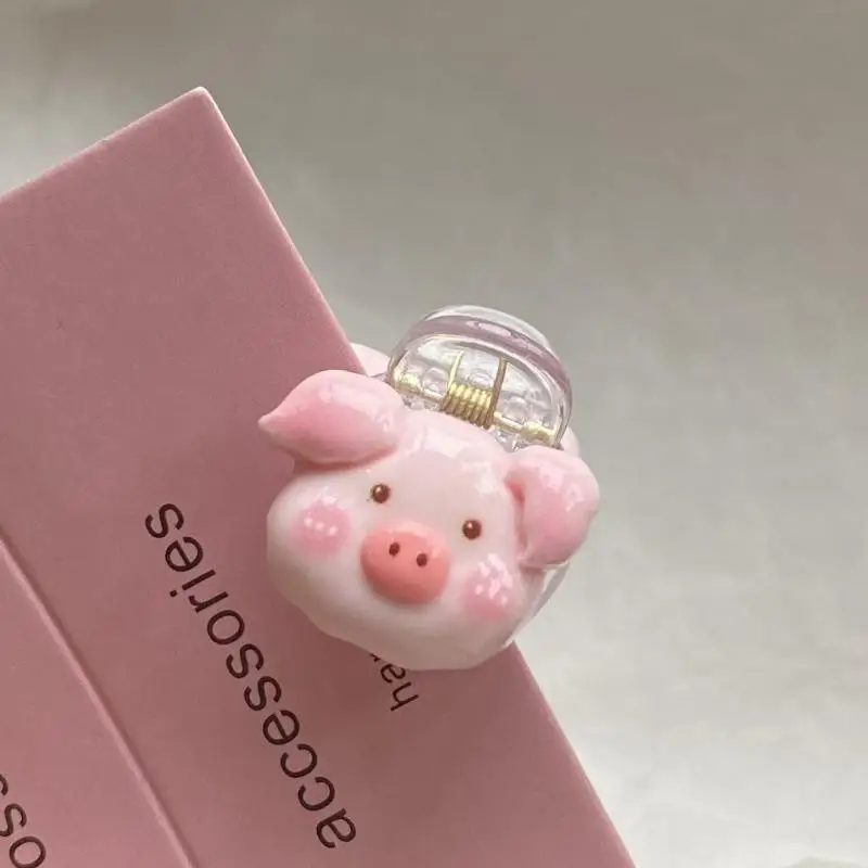 Kawaii Roze Piggy Haarclip Lieve Meisjes Pony Clip Schattig Cartoon Varken Haarspeld Koreaanse Versie Side Clip Vrouwen Haaraccessoires