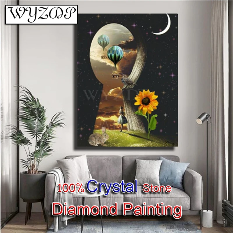 5D Diy 100% Crystal Diamond Painting Kit Landsape Square Diamond Embroidery Cross Stitch Diamond Art Crystal Home Decor 20231232