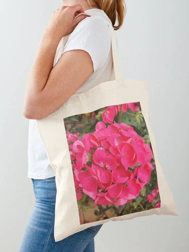 

Hot Pink Geraniums Tote Bag eco pack tote bags cloth bags shopper bag women Women's handbag