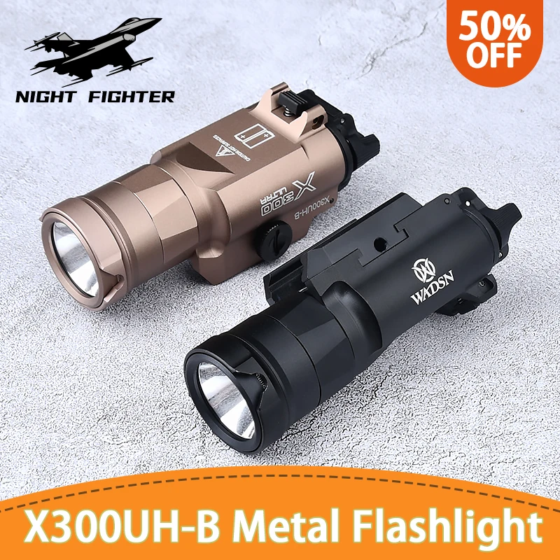 

Airsoft Surefir X300 X300UH B Pistol Flashlight 800lm high lumens Scout Light LED Riflt Fit 20mm Picatiny Rail Hunting Weapon