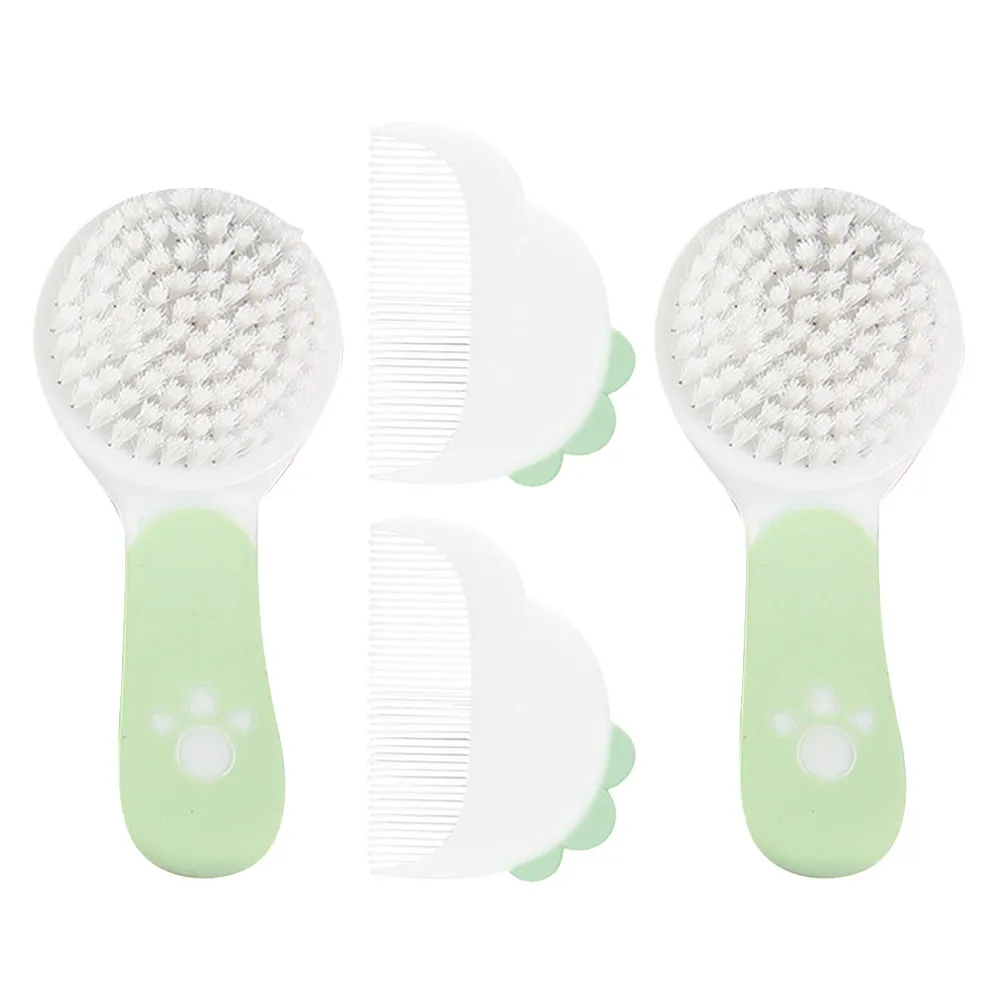 

2Set Baby Hair Brush Comb Set Newborn Toddler Soft Bristle Grooming Tool Scalp Health Promoting Hair Care Set Ideal Baby Shower