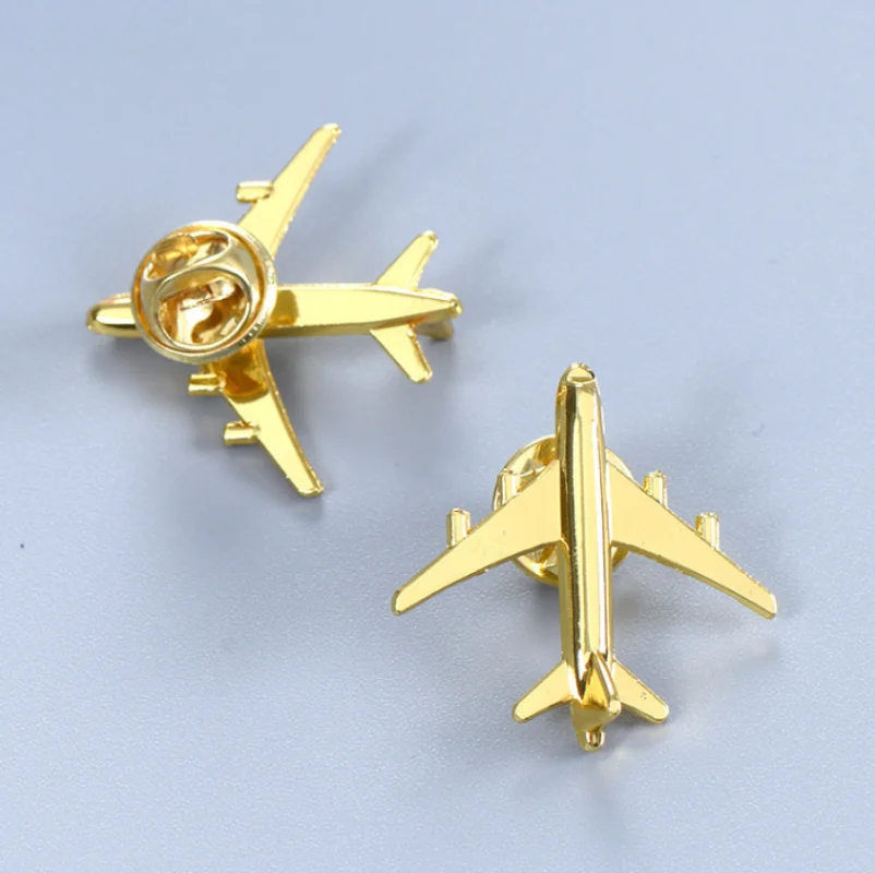 Metal Airplane Brooch Diy Fashion Pin Alloy Badge Vintage Pin Buckle Badge Buckle Jewelry Accessories