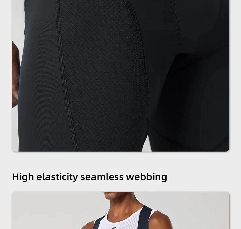 YKYWBIKE Herren-Radtrikot-Shorts für den Sommer 7H Paris HP Gepolsterte Elastische Atmungsaktive Rennrad-Fahrrad-Trägerhose – Detail 10